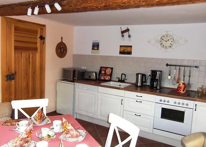 Daire Historisches Fachwerk-ferienhaus Mit Weinkeller Und Garten, Gute Lage Laucha (Thuringia)